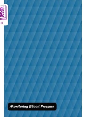 海外直订医药图书Monitoring Blood Pressure: Abstract Blue Geometric Hexagons Cover 血压监测：抽象蓝色几何六边形罩