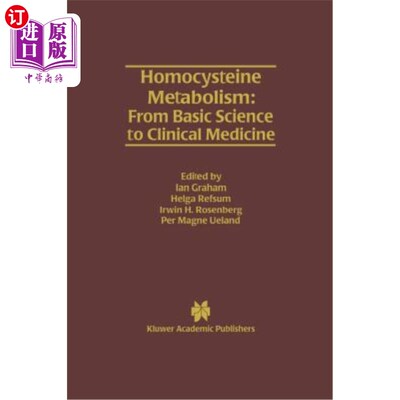 海外直订医药图书Homocysteine Metabolism: From Basic Science to Clinical Medicine 同型半胱氨酸代谢:从基础科学到临床医学