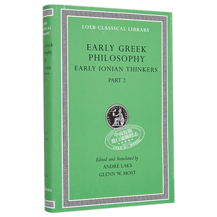 古希腊哲学 卷三 洛布古典丛书 原文希英对照版 英文原版 Early Greek Philosophy III Part 2 Loeb  Andre Laks【中商原版】