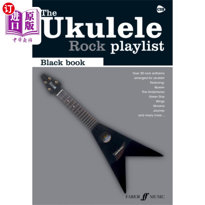 海外直订Ukulele Rock Playlist: Black Book 尤克里里摇滚歌单:黑书