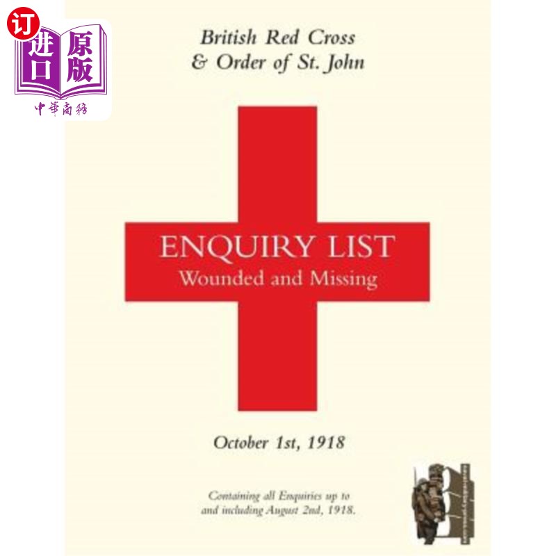 海外直订British Red Cross and Order of St John Enquiry List for Wounded and Missing: OCT英国红十字会和圣约翰骑士团