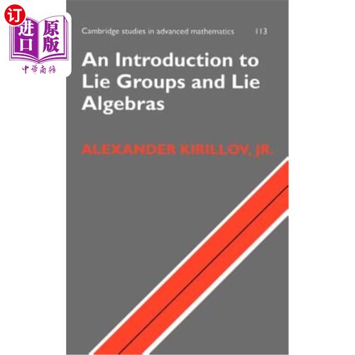 海外直订An Introduction to Lie Groups and Lie Algebras 李群和李代数导论