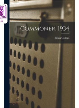 海外直订Commoner, 1934 平民,1934
