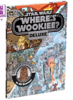 海外直订Star Wars: Where's the Wookiee? Deluxe: Search for Chewie in 30 Scenes! 星球大战豪华版伍基人呢？