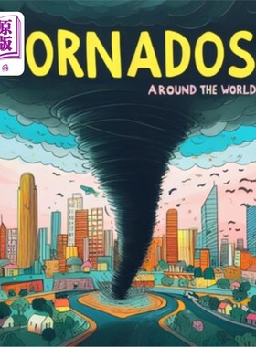 海外直订Tornados Around the World: Coloring Book for Kids 世界各地的龙卷风：儿童涂色书