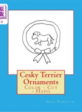 海外直订Cesky Terrier Ornaments: Color - Cut - Hang 塞斯基梗饰品:颜色-削减-悬挂