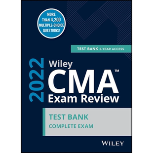 预售 Wiley CMA复习2022考试试题库全集 英文原版 Cma Exam Review 2022 Test Bank Complete Exam 会计 经济学【中商原版】