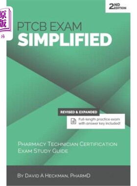 海外直订医药图书PTCB Exam Simplified, 2nd Edition: Pharmacy Technician Certification Exam Study  简化版PTCB考试，第