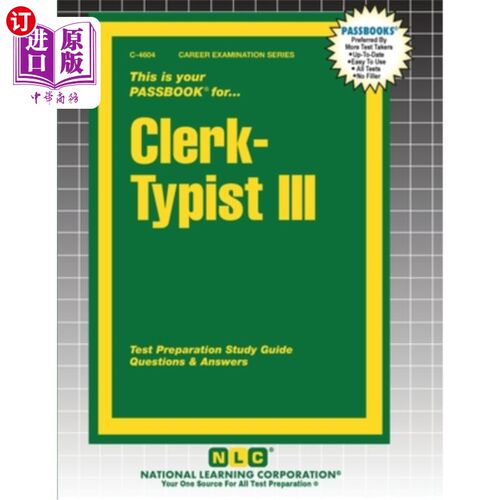 海外直订Clerk-Typist III 文书打字员三世