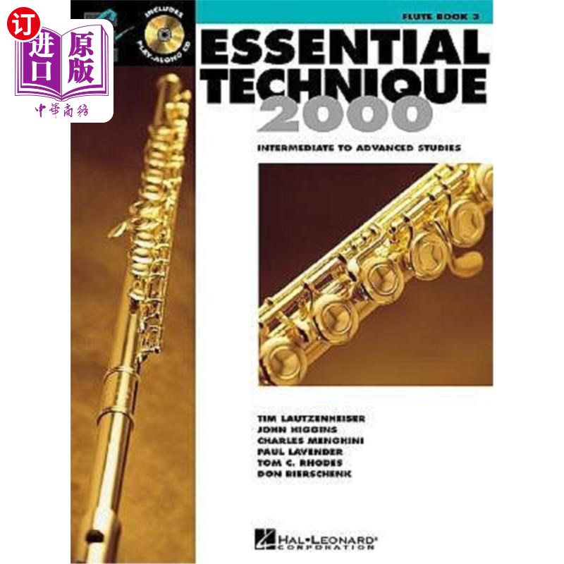海外直订Essential Technique for Band with Eei Flute Sheet Music Method Book for Intermed 基本技术2000,长笛:中级到