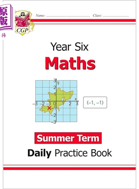 英国原版CGP教辅 新版KS2数学日常练习书 六年级夏季学期 New KS2 Maths Daily Practice Book Year 6 Summer Term【中商原版