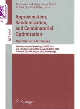 海外直订Approximation, Randomization, and Combinatorial Optimization. Algorithms and Tec 近似、随机化和组合优化。算
