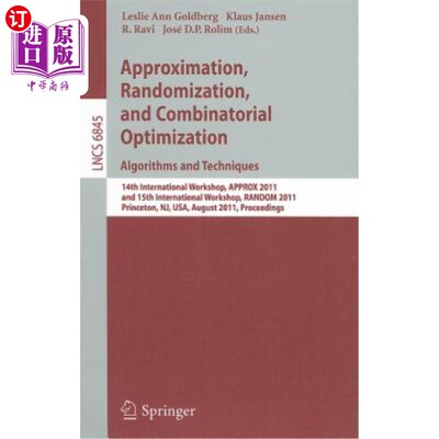 海外直订Approximation, Randomization, and Combinatorial Optimization. Algorithms and Tec 近似、随机化和组合优化。算