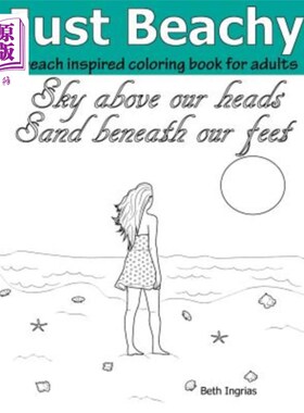 海外直订Just Beachy: An Adult Coloring Book 《海滩:成人涂色书》