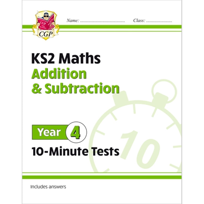 英国CGP教辅 新版数学10分钟测试 加法和减法四年级含答案 New KS2 Maths 10-Minute Tests Addition Subtraction【中商原版】