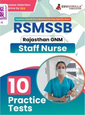 海外直订RSMSSB GNM - Staff Nurse (English Edition) Exam Book Rajasthan Staff Selection B RSMSSB GNM