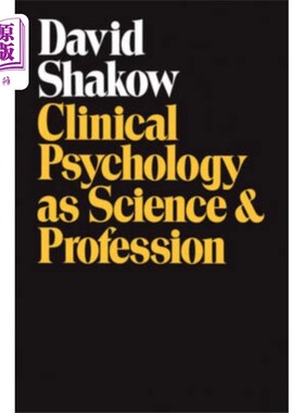 海外直订医药图书Clinical Psychology as Science and Profession 作为科学和专业的临床心理学