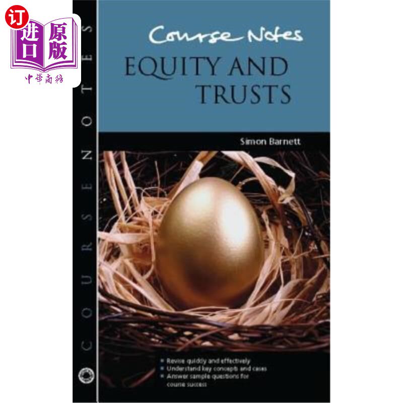 海外直订Course Notes: Equity and Trusts 课程笔记:股权与信托
