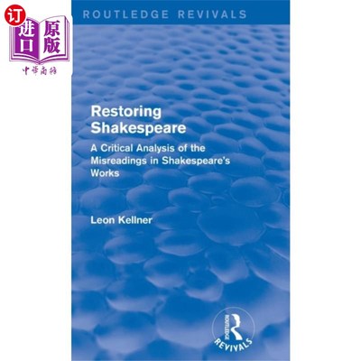 海外直订Restoring Shakespeare 还原莎士比亚
