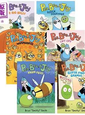 桥梁漫画 豌豆蜂后和杰伊6册 Pea Bee & Jay 1-6 Stuck Together 英文原版进口图书故事图画书图像小说【中商原版】