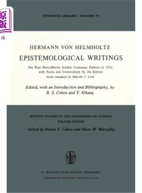 海外直订Epistemological Writings: The Paul Hertz/Moritz Schlick Centenary Edition of 192 认识论著作:1921