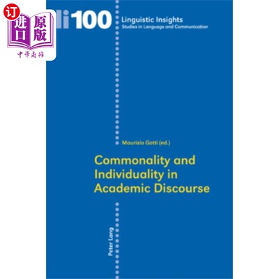 海外直订Commonality and Individuality in Academic Discou... 学术话语中的共性与个性