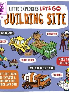现货 Little Explorers Let's Go! Building Site 小小探索家 建筑工地 英文原版 进口图书 儿童绘本纸板书 知识百科【中商原版】