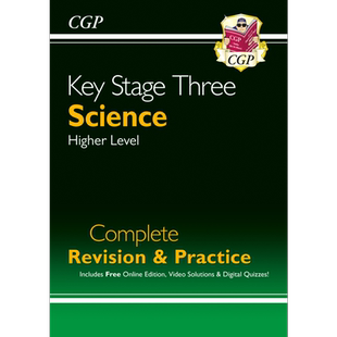 英国原版CGP教辅 KS3 Science完整学习与实践-高级KS3 Science Complete Study & Practice Higher with Online Ed【中商原版
