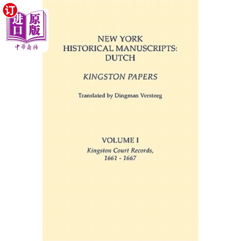 海外直订New York Historical Manuscripts: