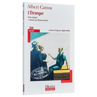 【法文版】诺贝尔文学奖得主1957年 加缪 局外人异乡人 附评论 法语原版 法文原版 Létranger Albert Camus