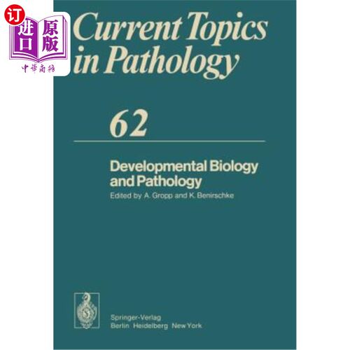 海外直订Developmental Biology and Pathology 发育生物学与病理学