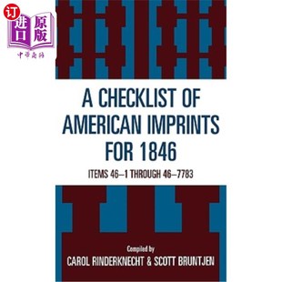 1项至第46 Items 1846年美国印记清单：第46 1846 Through 7783项 American 海外直订Checklist 7783 Imprints