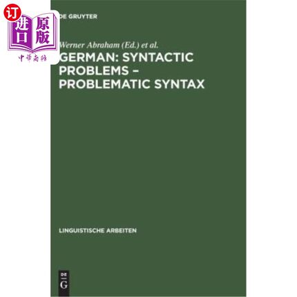 海外直订German: Syntactic Problems - Problematic Syntax 德语：语法问题-有问题的语法