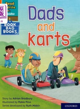 海外直订Read Write Inc. Phonics: Orange Set 4 Book Bag B... Read Write公司拼读:橙色套装4书袋书7爸爸和卡丁车