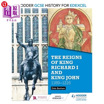 海外直订Hodder GCSE History for Edexcel: The reigns of K... 霍德GCSE历史埃德克斯:国王理查德一世和国王约翰，1189年至
