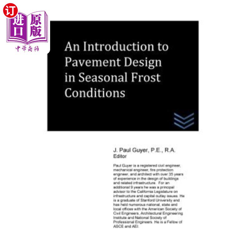 海外直订An Introduction to Pavement Design in Seasonal Frost Conditions 季节性霜冻条件下路面设计导论