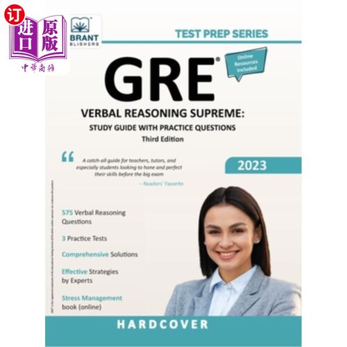 海外直订GRE Verbal Reasoning Supreme: Study Guide with Practice Questions GRE语言推理最高:学习指南与实践问题