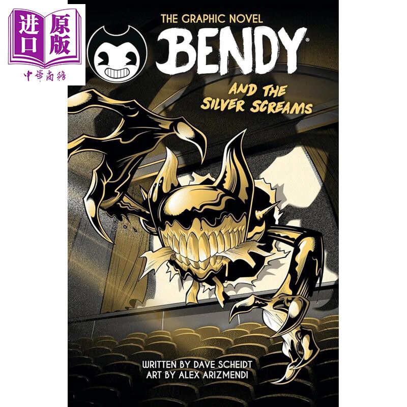 预售 班迪与油印机漫画书英文原版绘本小说班迪与银色尖叫 Bendy and the Ink Machine Bendy and the Silver Screams 游戏周边