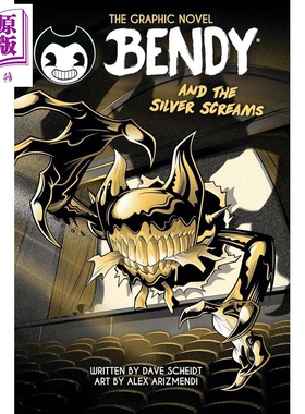 预售 班迪与油印机系列 班迪与银色尖叫 原创图画小说 英文原版 Bendy and the Silver Screams Dave Scheidt【中商原版】