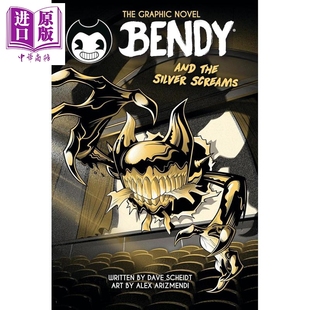 预售 班迪与油印机漫画书英文原版绘本小说班迪与银色尖叫 Bendy and the Ink Machine Bendy and the Silver Screams 游戏周边