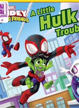 预售 蜘蛛侠和朋友们 小绿巨人的麻烦 Marvel Spidey Hulk Trouble 英文原版 亲子绘本 低幼读物 迪士尼纸板书 2-5岁【中商原版】