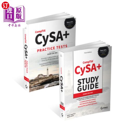 海外直订Comptia Cysa+ Certification Kit: Exam Cs0-003 Comptia Cysa+认证套件:考试Cs0-003
