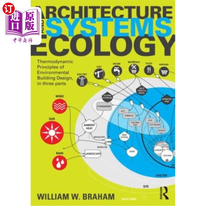 海外直订Architecture and Systems Ecology: Thermodynamic Principles of Environmental Buil 建筑与系统生态学:环境建筑