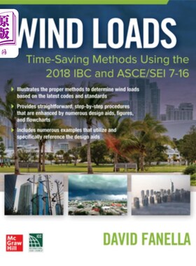 海外直订Wind Loads: Time Saving Methods Using the 2018 IBC and Asce/SEI 7-16 风荷载:使用2018 IBC和Asce/SE