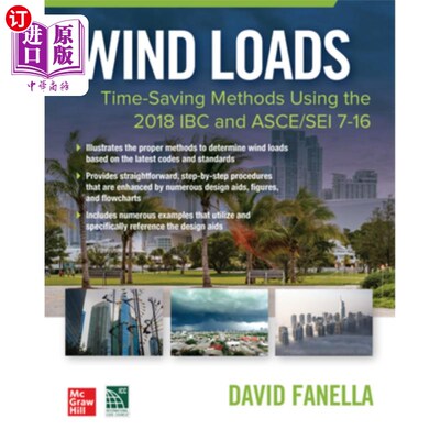 海外直订Wind Loads: Time Saving Methods Using the 2018 IBC and Asce/SEI 7-16 风荷载:使用2018 IBC和Asce/SE