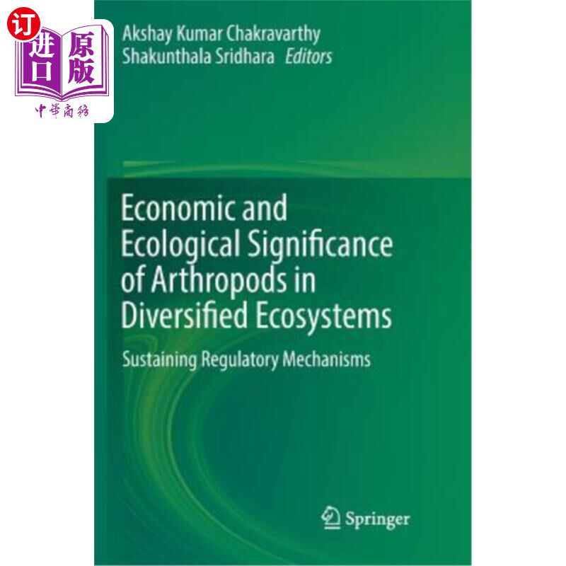 海外直订Economic and Ecological Significance of Arthropods in Diversified Ecosystems: Su 节肢动物在多样性生态系统中