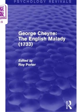 海外直订George Cheyne: The English Malady (1733) 乔治·切尼:《英国病》(1733年)