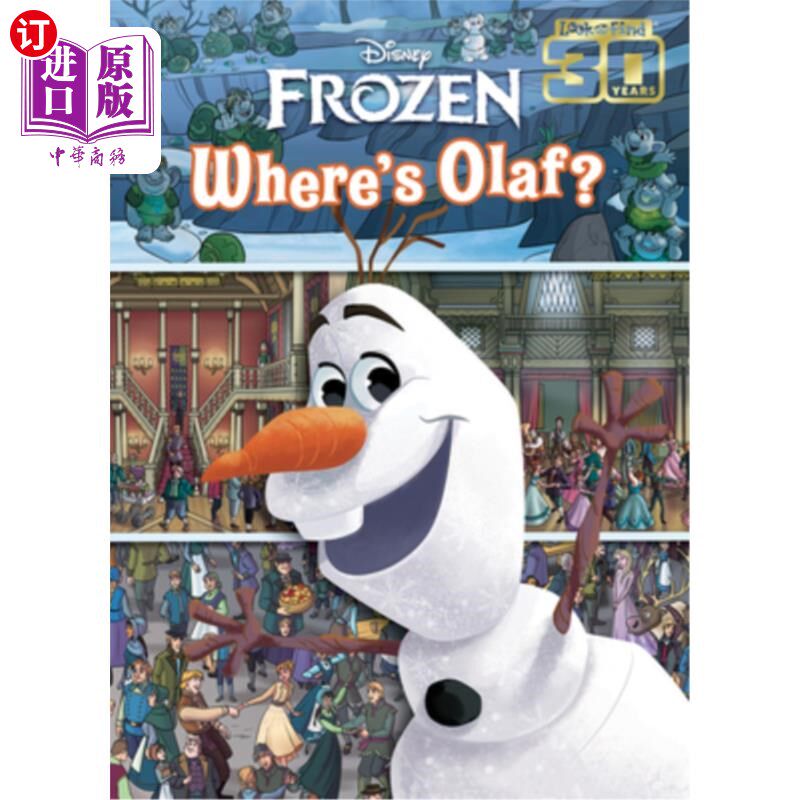 海外直订Disney Frozen: Where's Olaf?: Look and Find 迪斯尼冷冻版：奥拉夫在哪里？：查找