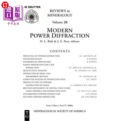 海外直订Modern Powder Diffraction 现代粉末衍射