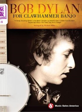 海外直订Bob Dylan for Clawhammer Banjo 鲍勃·迪伦为爪锤班卓琴